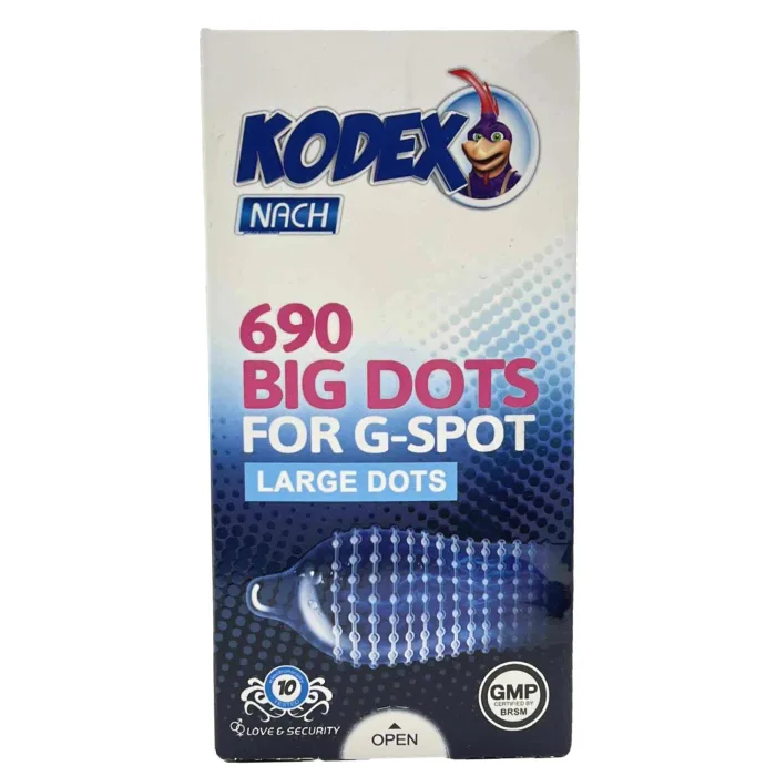 کاندوم خاردار درشت کدکس مدل Big Dots 690 خار 10 عددی
