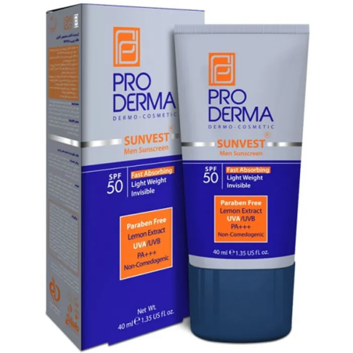 کرم ضد آفتاب فاقد چربی آقایان SPF50 پرودرما