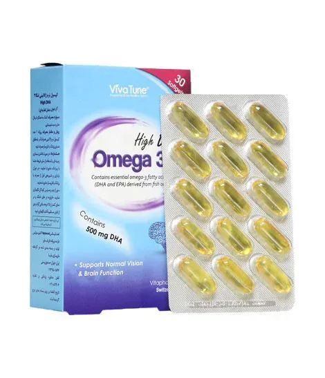 کپسول نرم ژلاتینی امگا 3 مدل High DHA ویواتیون 30 عددی