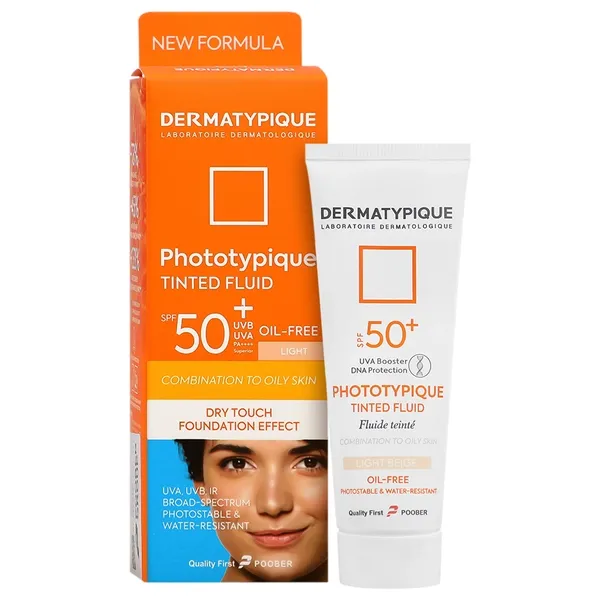 فلویید ضد آفتاب رنگی درماتیپیک SPF50+ بژ روشن مناسب پوست چرب
