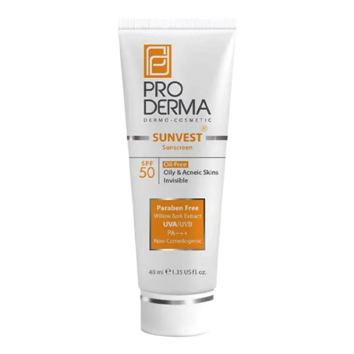 کرم ضد آفتاب فاقد چربی بی‌رنگ پرودرما SPF50