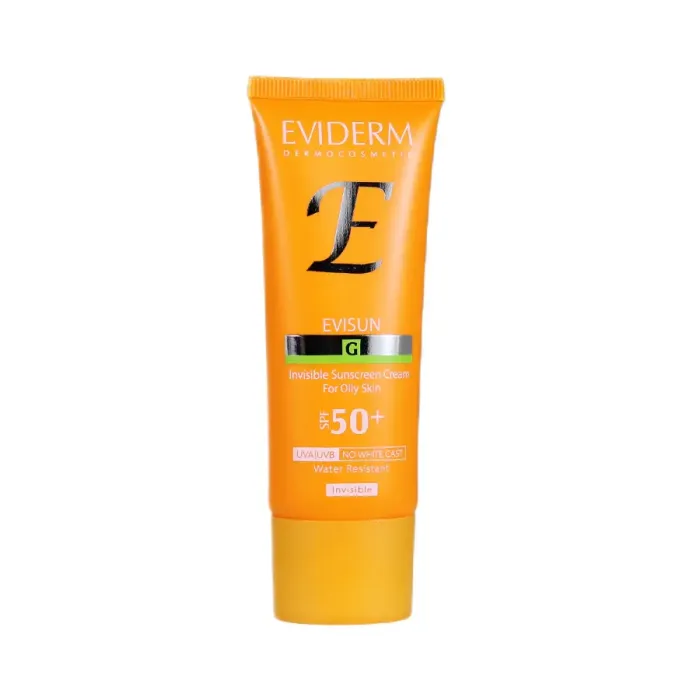 کرم ضد آفتاب بی‌رنگ اویدرم SPF50 مناسب پوست چرب
