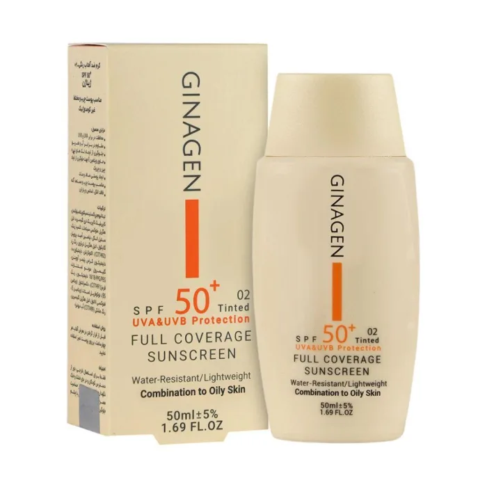 کرم ضد آفتاب رنگی پوست چرب ژیناژن نچرال بژ SPF50