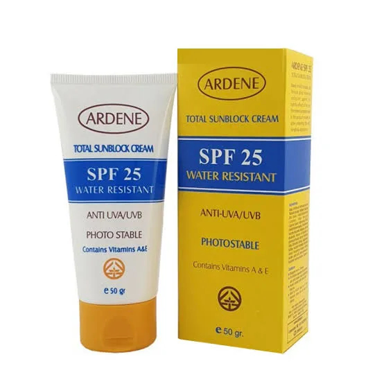کرم ضد آفتاب آردن SPF25 بدون رنگ