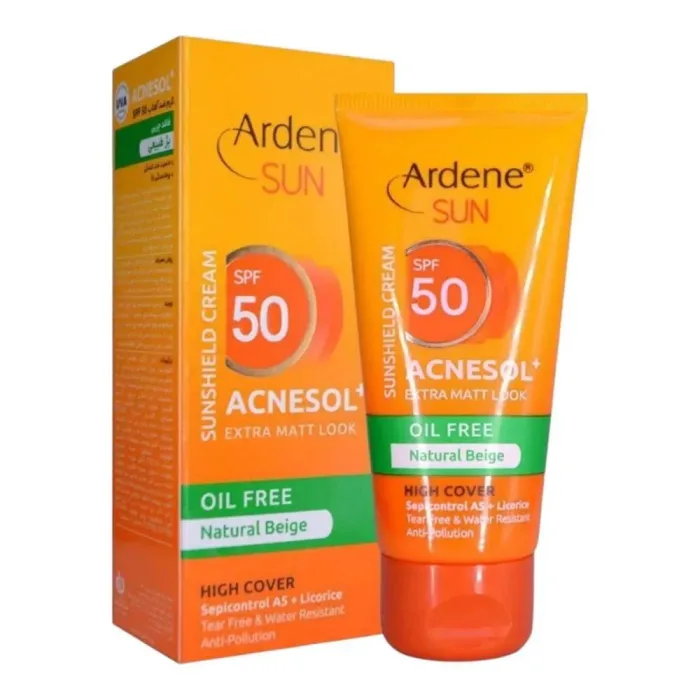 کرم ضد آفتاب رنگی فاقد چربی آردن SPF50 مناسب پوست چرب – بژ طبیعی