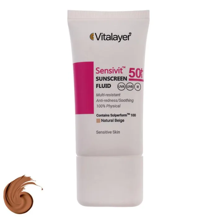 فلویید ضد آفتاب رنگی پوست حساس سنسی‌ویت ویتالیر SPF50